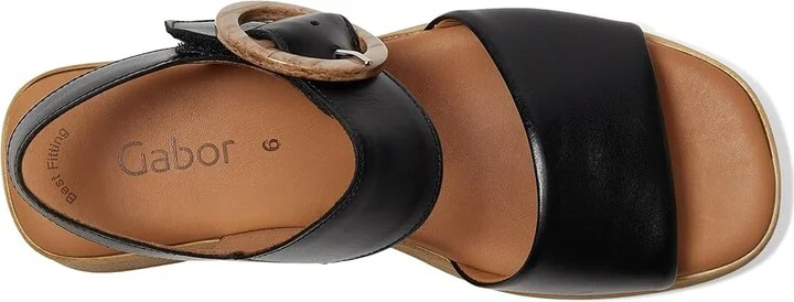 Gabor Gabor 64.520 Women's Sandals Schwarz : UK 5 (US Women's 7.5) B - Medium, Leather - Image 2