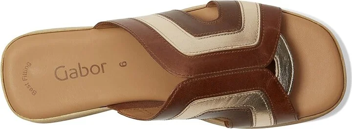 Gabor Gabor 64.521 Women's Sandals Camel Kombi : UK 5 (US Women's 7.5) B - Medium, Leather - Image 2