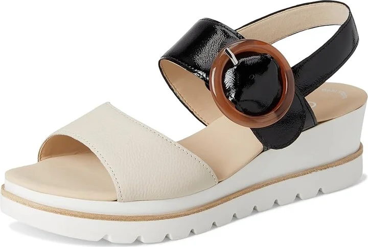 Gabor Gabor 64.645 Women's Shoes Creme/Schwarz : UK 7.5 (US Women's 10) B - Medium, Leather - Image 5