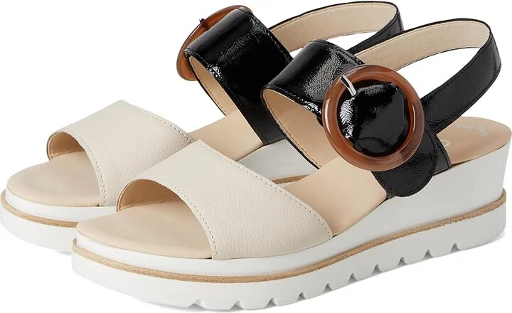 Gabor Gabor 64.645 Women's Shoes Creme/Schwarz : UK 7.5 (US Women's 10) B - Medium, Leather
