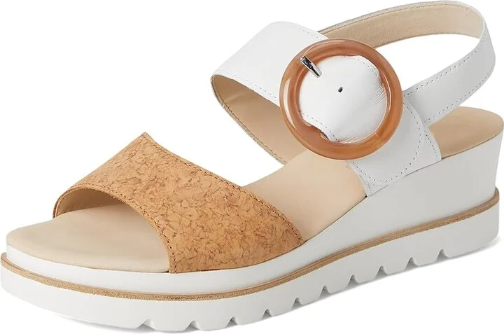 Gabor Gabor 64.645 Women's Shoes Natural/Gold : UK 3.5 (US Women's 6) B - Medium, Leather - Image 5