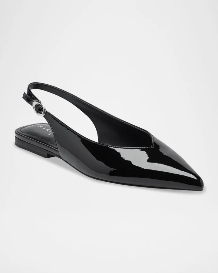 Gabra Patent Leather Slingback Flats - Image 2