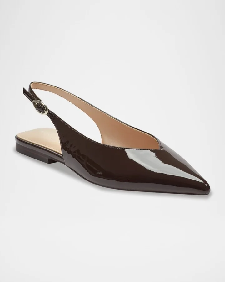 Gabra Patent Leather Slingback Flats - Image 8