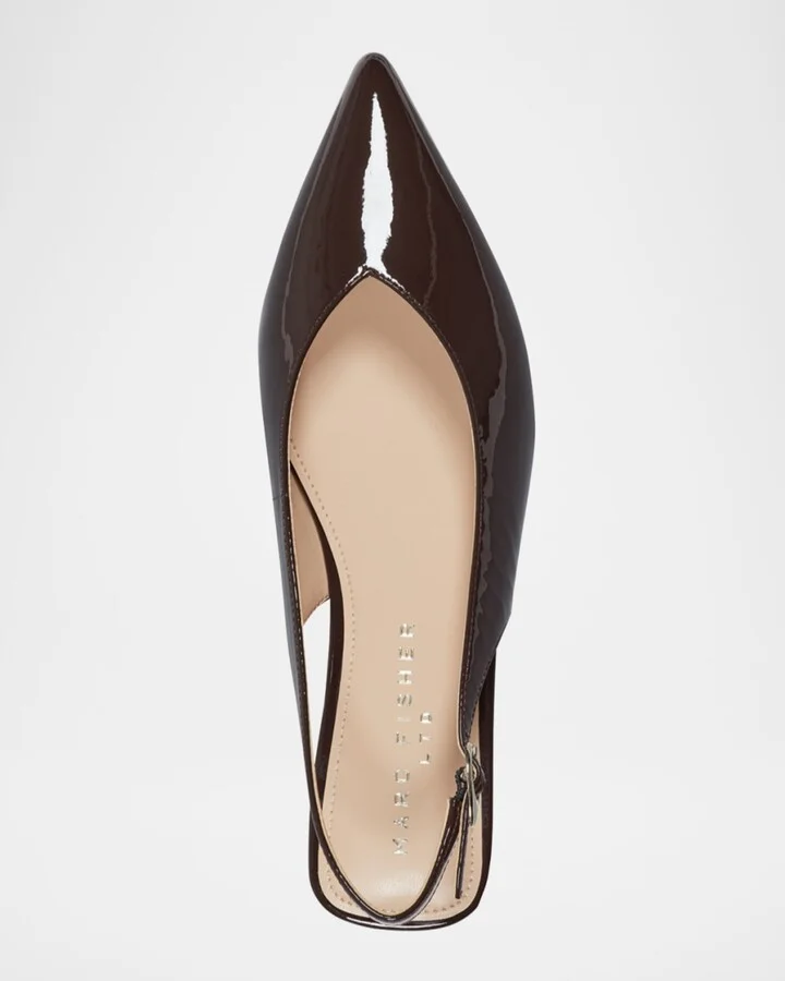 Gabra Patent Leather Slingback Flats - Image 9
