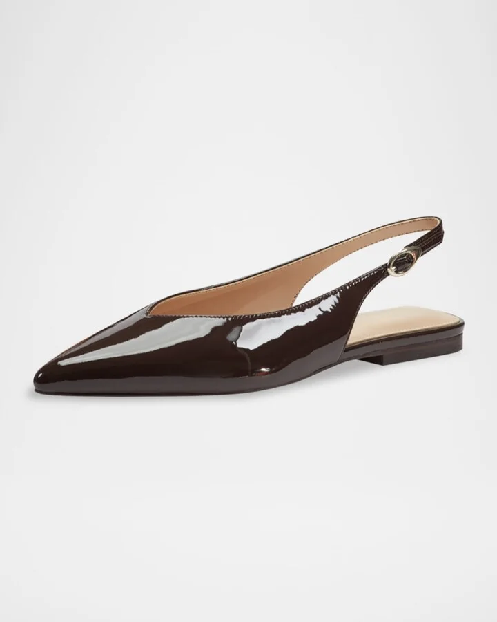 Gabra Patent Leather Slingback Flats - Image 11