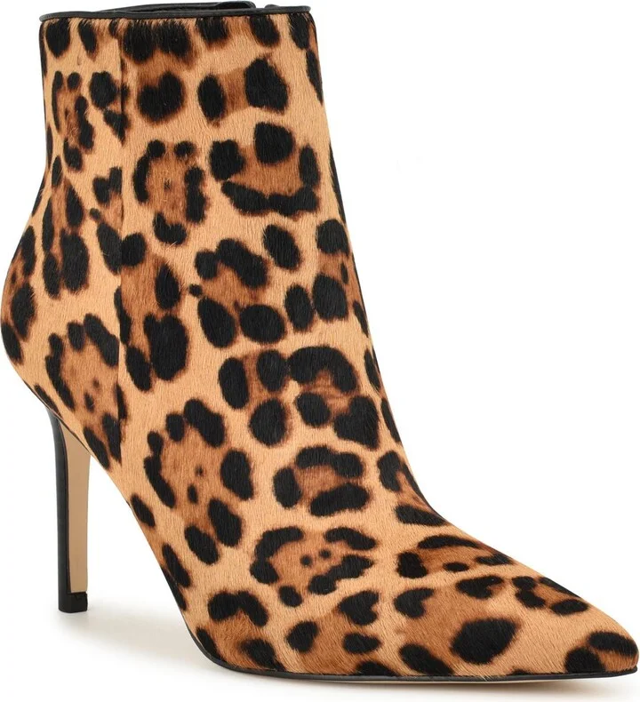 Gabria 5 Womens Calf Hair Pointed Toe Ankle Boots