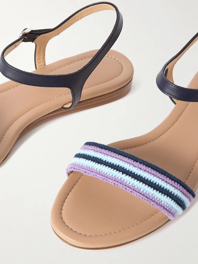 Gabriela Hearst - Alexi Crocheted And Leather Sandals - Multi - Image 4