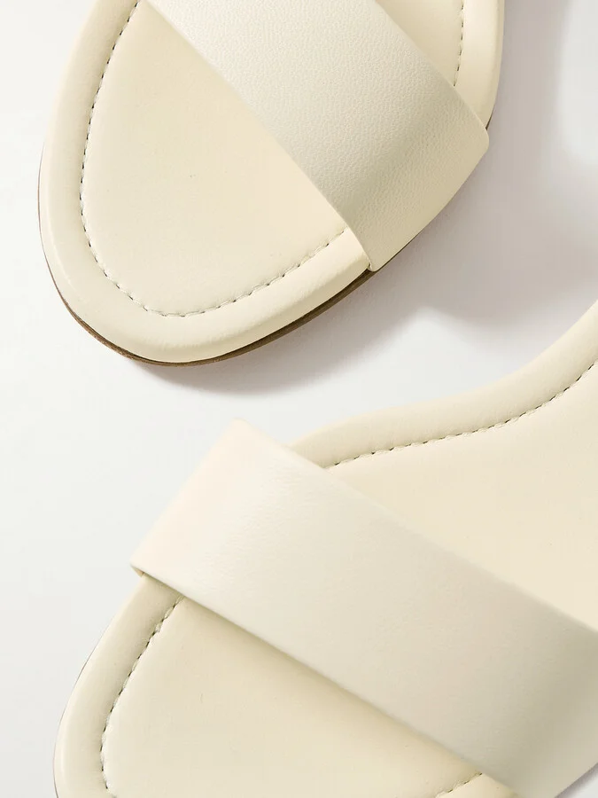 Gabriela Hearst - Alexi Leather Sandals - Cream - Image 4