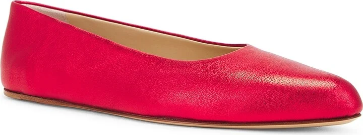 Gabriela Hearst Andre Ballerina Flat in Red - Image 2