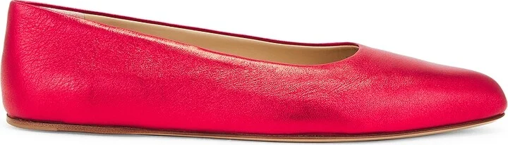 Gabriela Hearst Andre Ballerina Flat in Red