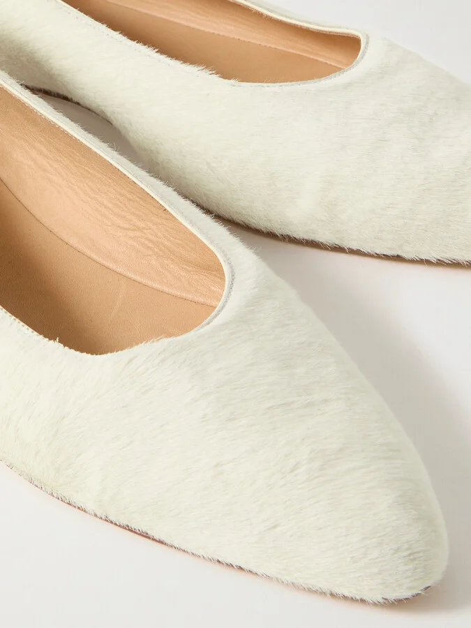 Gabriela Hearst - Andre Calf Hair Ballet Flats - Cream - Image 4