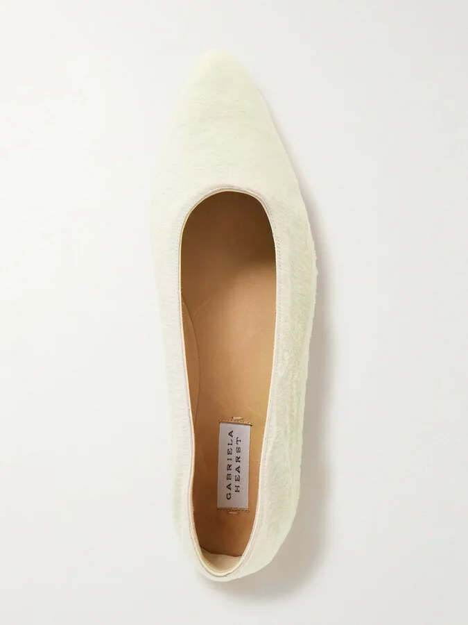Gabriela Hearst - Andre Calf Hair Ballet Flats - Cream - Image 5