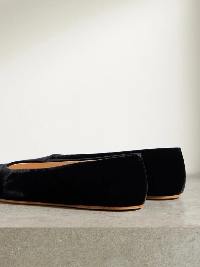 Gabriela Hearst - Andre Velvet Ballet Flats - Black - Image 3
