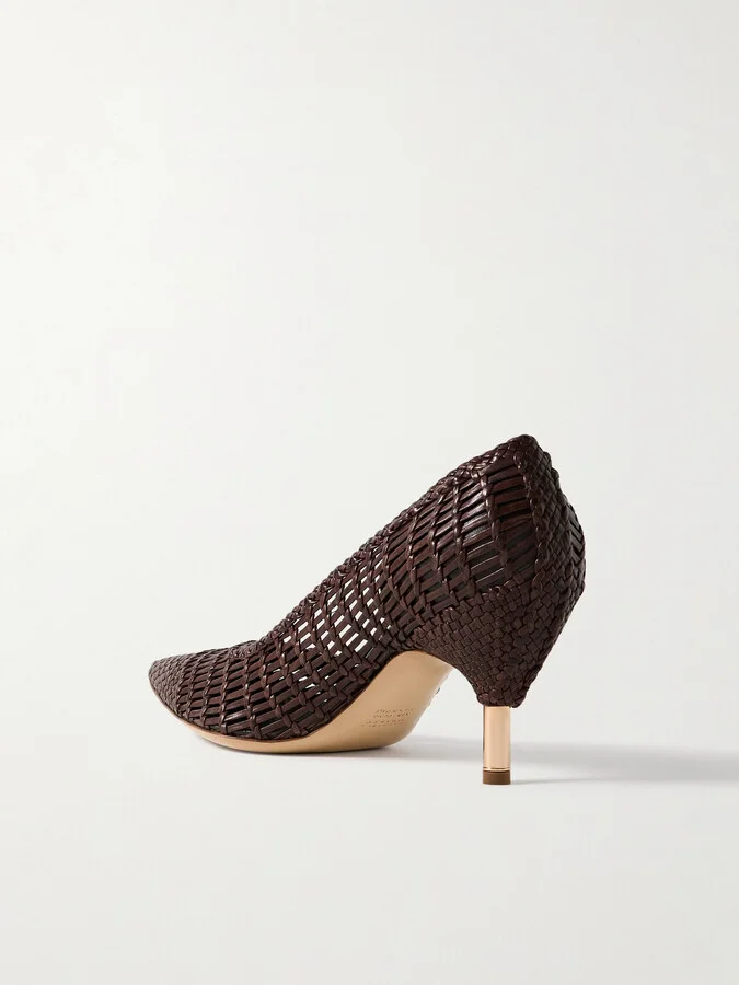 Gabriela Hearst - Andres Woven Leather Pumps - Brown - Image 3