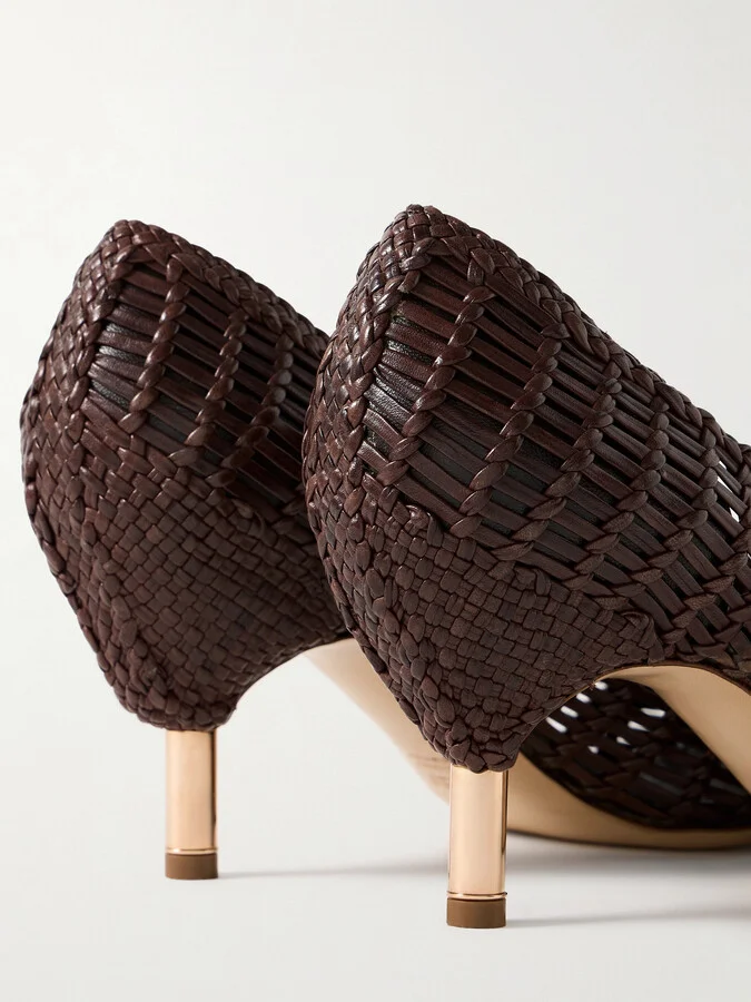 Gabriela Hearst - Andres Woven Leather Pumps - Brown - Image 4