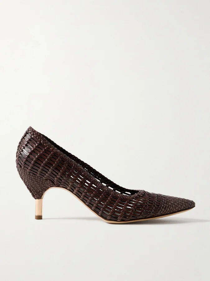 Gabriela Hearst - Andres Woven Leather Pumps - Brown