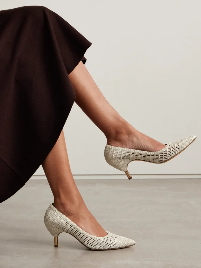Gabriela Hearst - Andres Woven Leather Pumps - Off-white - Image 2