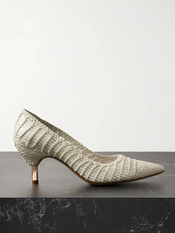 Gabriela Hearst - Andres Woven Leather Pumps - Off-white