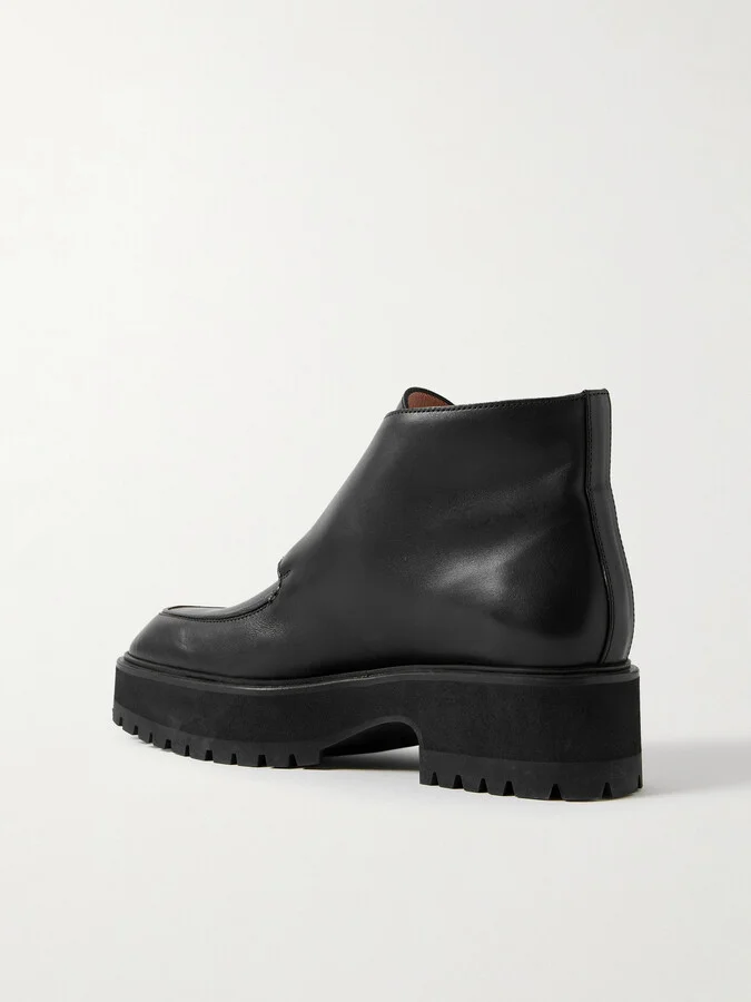 Gabriela Hearst - Apollo Buckled Leather Ankle Boots - Black - Image 3