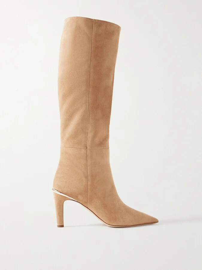 Gabriela Hearst - Aura Suede Knee Boots - Neutrals