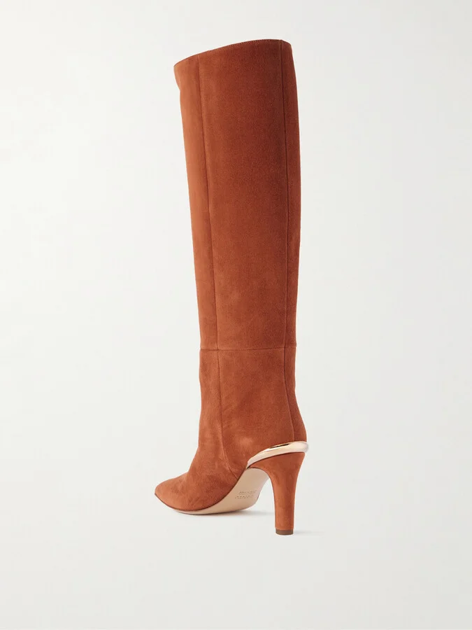 Gabriela Hearst - Aura Suede Knee Boots - Orange - Image 3