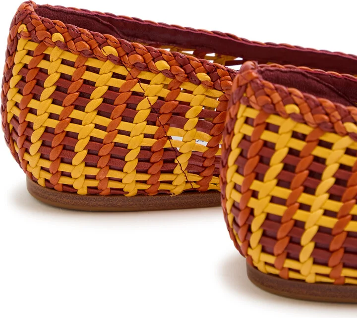 Gabriela Hearst Aurora Woven Leather Flats - Image 4