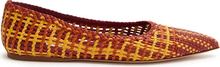 Gabriela Hearst Aurora Woven Leather Flats