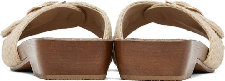 Gabriela Hearst Beige Clover Slide Sandals - Image 2