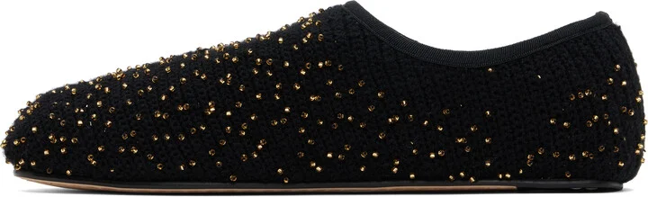 Gabriela Hearst Black Aris Knit Ballerina Flats - Image 3