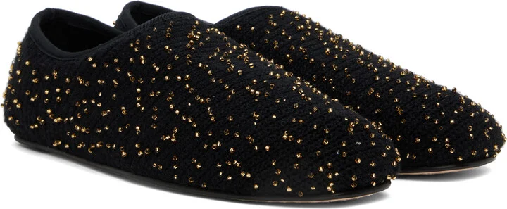 Gabriela Hearst Black Aris Knit Ballerina Flats - Image 4