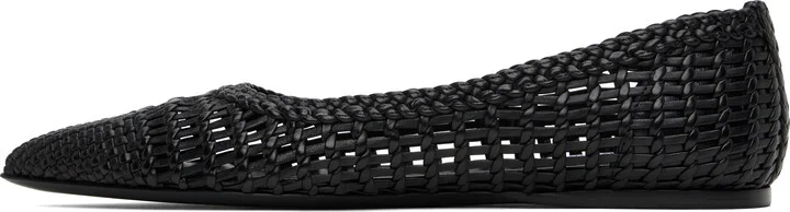 Gabriela Hearst Black Aurora Braided Ballerina Flats - Image 3