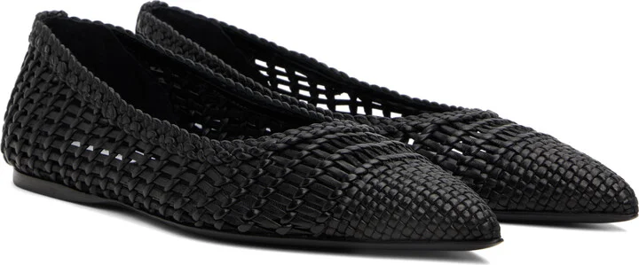 Gabriela Hearst Black Aurora Braided Ballerina Flats - Image 4