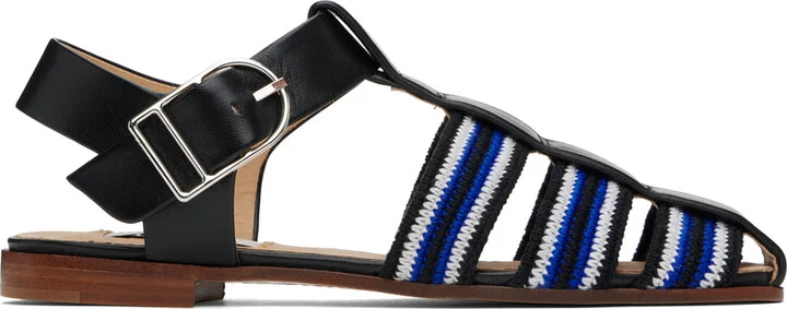 Gabriela Hearst Black & Blue Calla Sandals