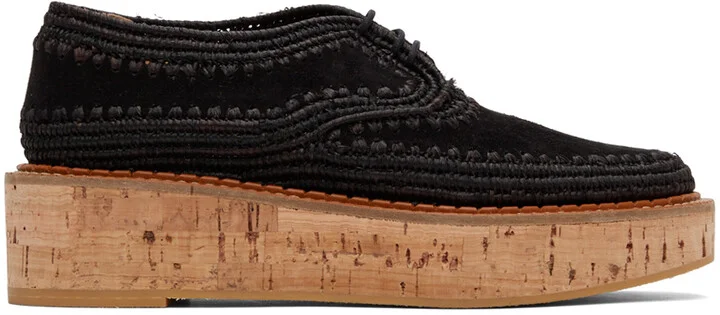 Gabriela Hearst Black Clergerie Edition Suede Louis Brogues