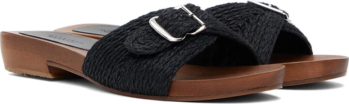 Gabriela Hearst Black Clover Slide Sandals - Image 4