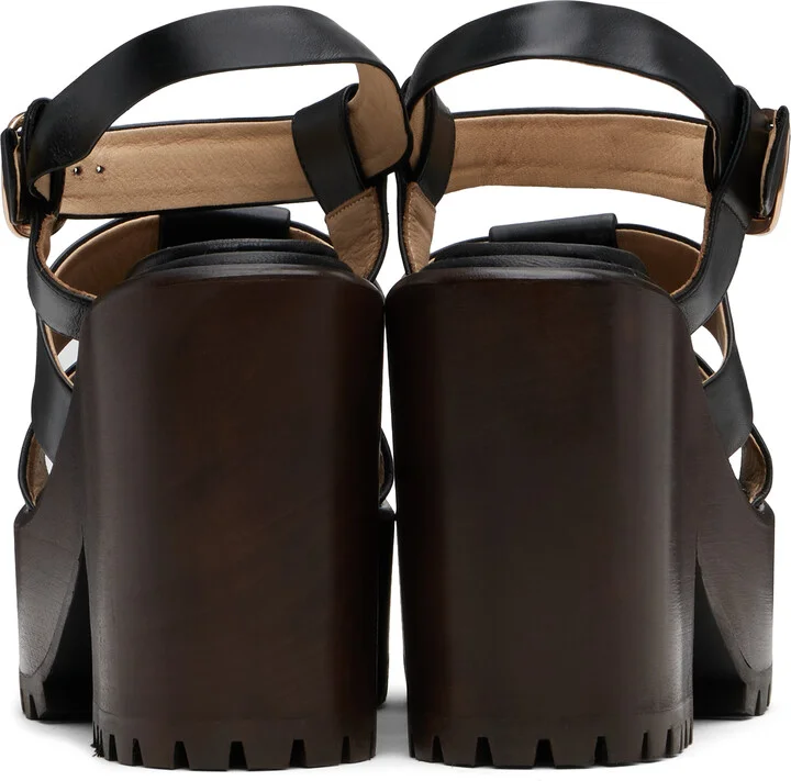 Gabriela Hearst Black Hera Platform Sandals - Image 2
