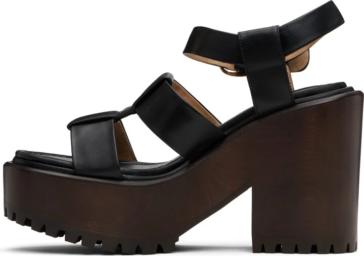 Gabriela Hearst Black Hera Platform Sandals - Image 3