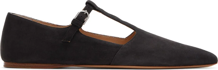 Gabriela Hearst Black Lola Ballerina Flats