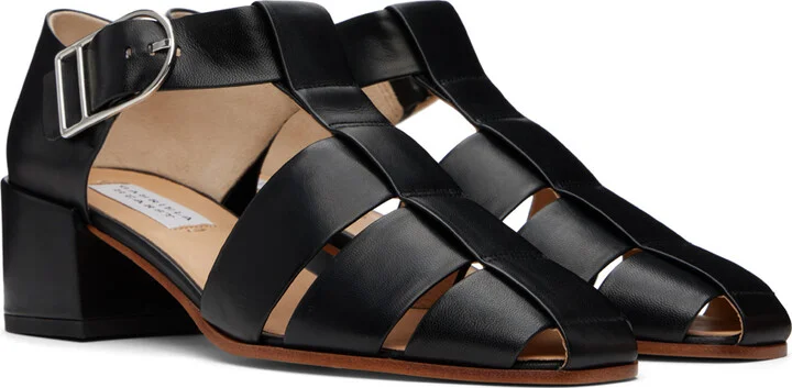 Gabriela Hearst Black Lyle Block Heel Heeled Sandals - Image 4