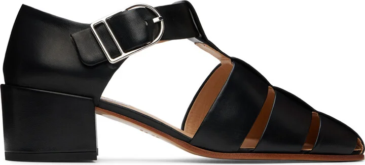 Gabriela Hearst Black Lyle Block Heel Heeled Sandals