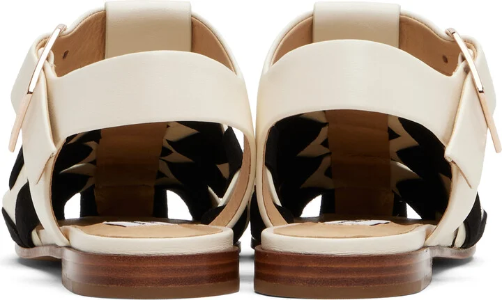 Gabriela Hearst Black & Off-White Willow Sandals - Image 2