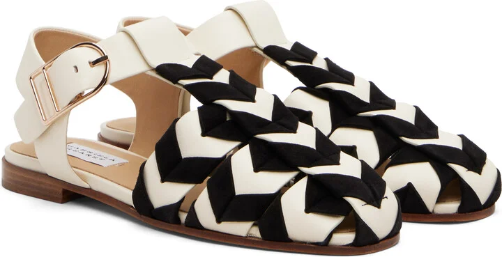 Gabriela Hearst Black & Off-White Willow Sandals - Image 4