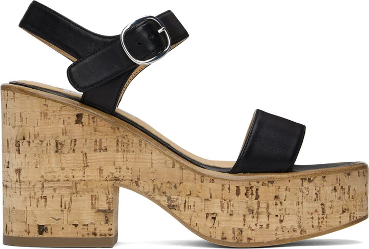 Gabriela Hearst Black Sardis Heeled Sandals