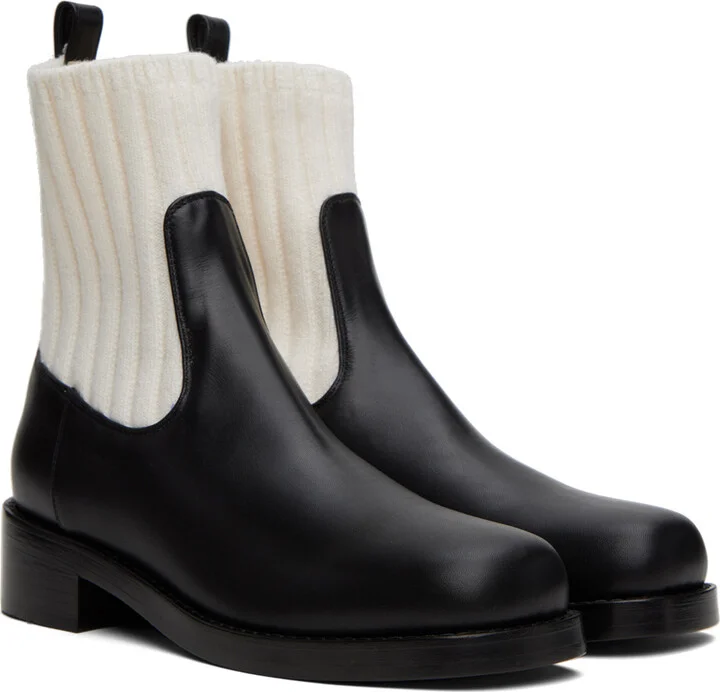 Gabriela Hearst Black & White Hobbes Boots - Image 4