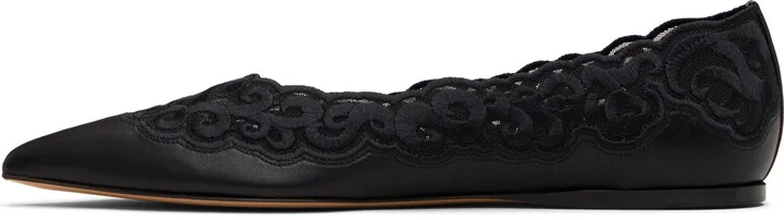 Gabriela Hearst Black Ziva Ballerina Flats - Image 3
