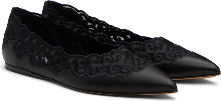 Gabriela Hearst Black Ziva Ballerina Flats - Image 4