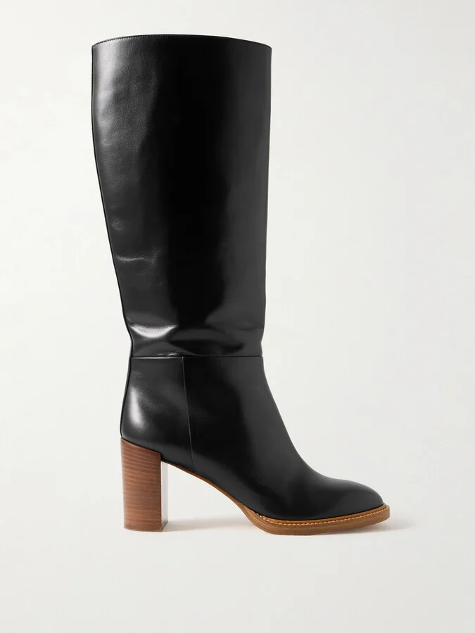 Gabriela Hearst - Bocca Leather Knee Boots - Black