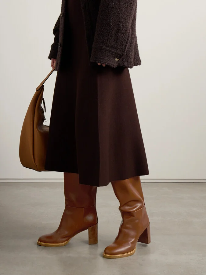 Gabriela Hearst - Bocca Leather Knee Boots - Brown - Image 2