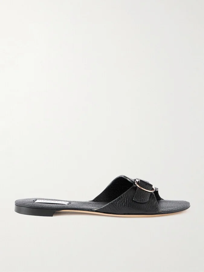 Gabriela Hearst - Briar Buckled Textured-leather Mules - Black