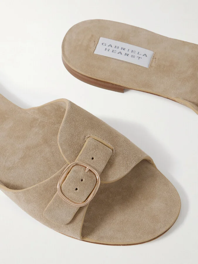 Gabriela Hearst - Briar Suede Slides - Neutrals - Image 4